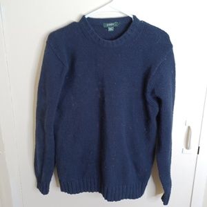 J.CREW Men's Cotton Knit Crewneck Sweater in Black. Size: Small